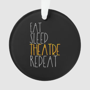 Eat Sleep Schauspielerin Wiederholen Lustiges Mus Ornament