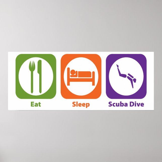 Eat Sleep Scuba Dive Poster (Vorne)