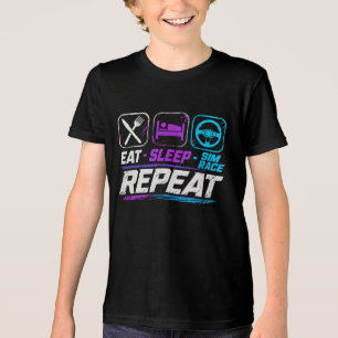 Eat Sleep Sim-Rennen Repeat für Sim-Racing-Fans Tri-Blend Shirt