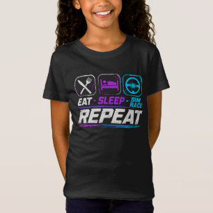 Eat Sleep Sim-Rennen Wiederholen für Sim-Racing-Fa T-Shirt