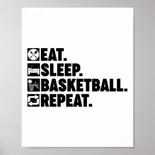 Eat Sleep Sketch Wiederholung Männer Frauen Sketch Poster