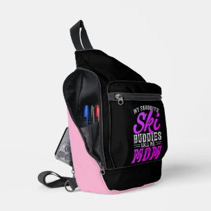 Eat Sleep Ski Wiederholung kühne Skischuhdesign Crossbody Bag