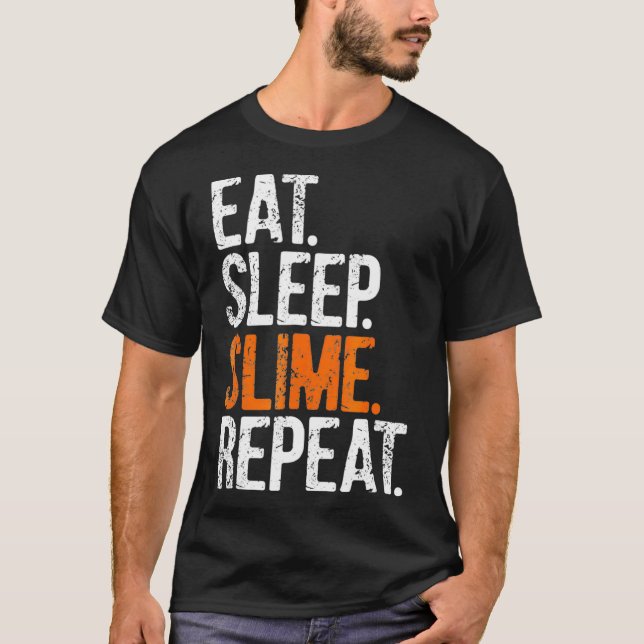 Eat Sleep Slime Repeat Tshirt  (Devant)