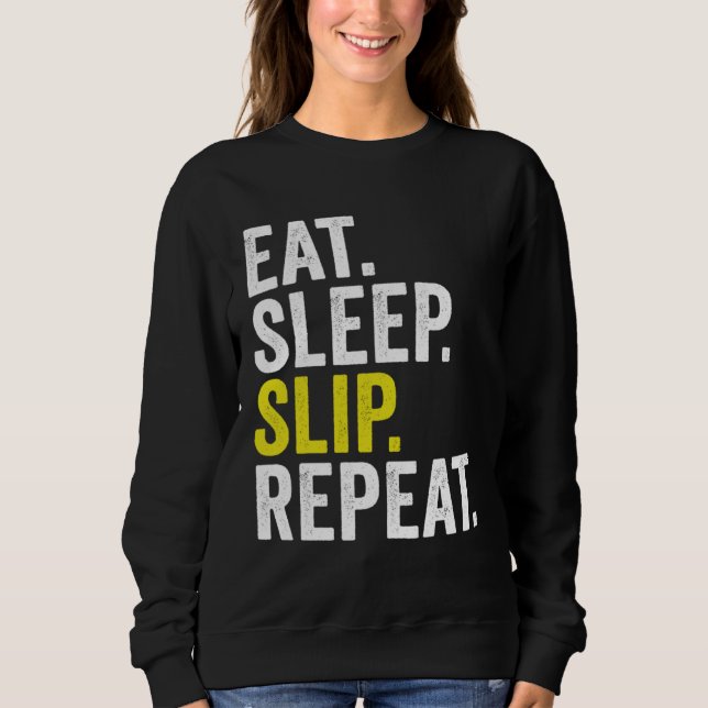 Eat Sleep Slip Repeat Cricket Sweatshirt (Vorderseite)