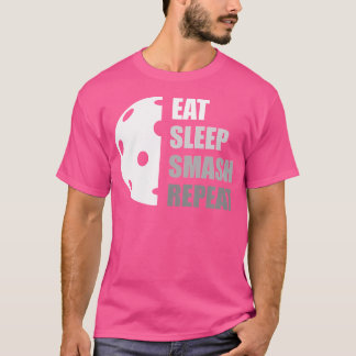 Eat Sleep Smash Repeat Funny Pickleball T-Shirt