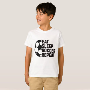 Eat Sleep Soccer Repeat – Minimaler Sport T-Shirt