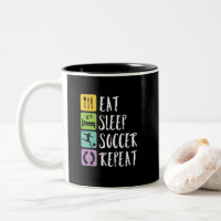 Eat Sleep Soccer Wiederholen Trainer Sportfan