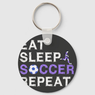 Eat Sleep Soccer Wiederholung Shirt Cool Sport Pla Schlüsselanhänger