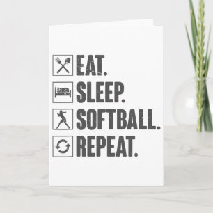 Eat Sleep Softll Repeat - Softll Geschenk für Mädc Karte