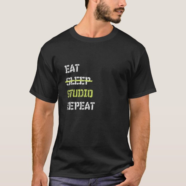 Eat Sleep Studio Repeat Architecture T T-Shirt (Vorderseite)