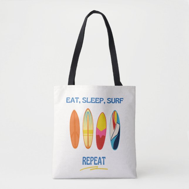 Eat, Sleep, Surf, Repeat - Beach Life Tasche (Vorderseite)