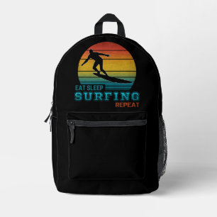 Eat Sleep Surfing Repeat Port Authority® Backpack Bedruckter Rucksack