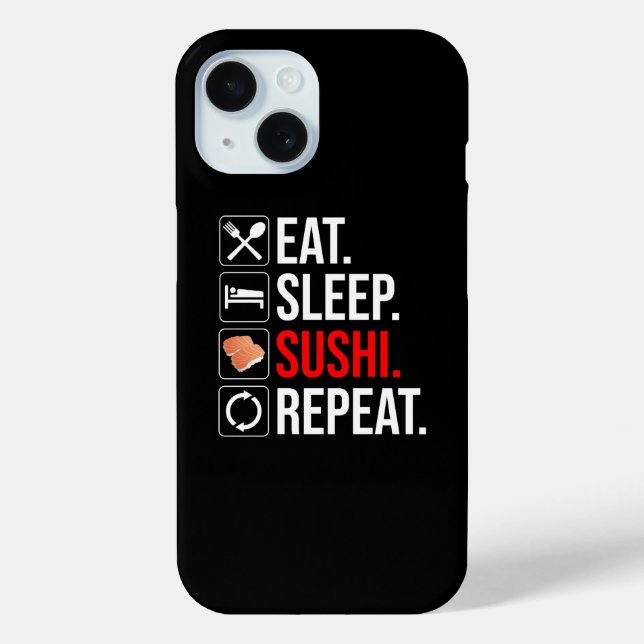 Eat. Sleep. Sushi. Repeat Case-Mate iPhone Hülle (Rückseite)