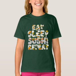 eat sleep sushi repeat design T-Shirt