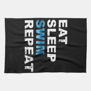 Eat Sleep Swim Repeat - Funny Geschenk für Schwim Geschirrtuch