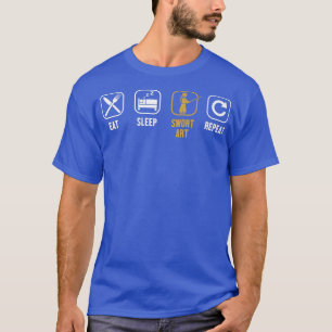 Eat Sleep Sword Art Wiederholung Kenjusu Kata Shin T-Shirt