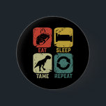 Eat Sleep Tame Repeat Dinosaur Gaming Geek Funny G Button<br><div class="desc">Eat Sleep Tame Repeat Dinosaur Gaming Geek Funny Gamer</div>