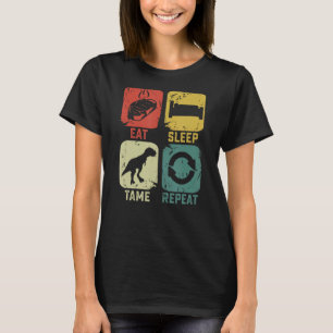 Eat Sleep Tame Wiederholung Dinosaur Gaming Geek F T-Shirt