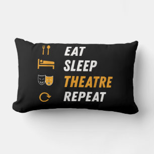 Eat Sleep Theater Wiederholung - Funny Musical Gra Lendenkissen