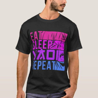 Eat Sleep Yaoi Repeat Fujoshi Anime Boy Gay Manga T-Shirt