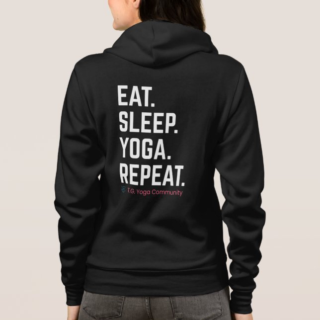 Eat. Sleep. Yoga. Repeat. |  Zip-Up Hoodie (Rückseite)