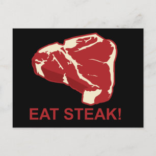 Eat STeak Postkarte