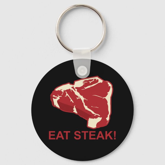 Eat STeak Schlüsselanhänger (Vorderseite)