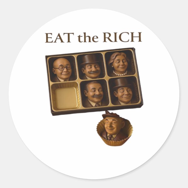 Eat The Rich Classic Runder Aufkleber (Vorderseite)