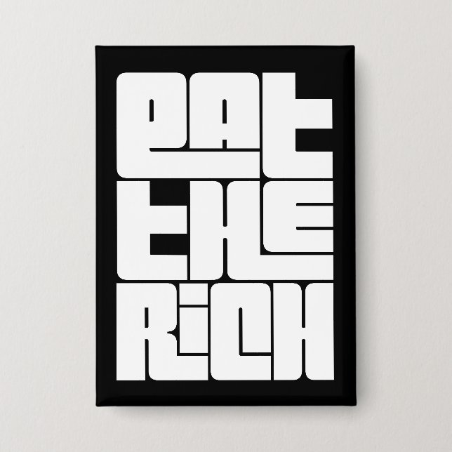 Eat the Rich - Lustiger Sozialist  Button (Vorderseite)