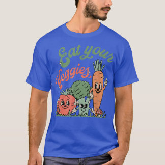 Eat your Veggies Retro 90s Style Retro Boho Cute V T-Shirt