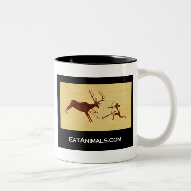 EatAnimals.com-Tasse Zweifarbige Tasse (Rechts)