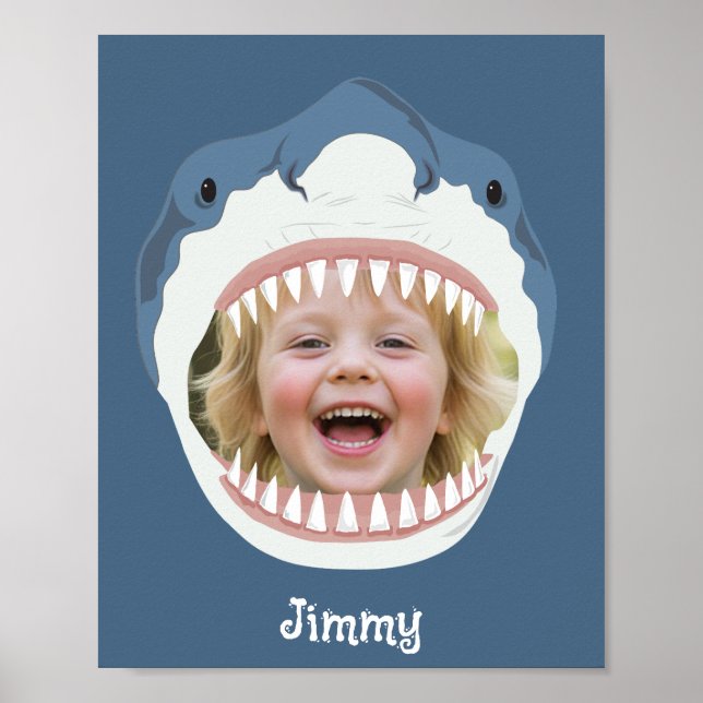 Eaten By A Shark Fun Your Photo Poster (Vorne)