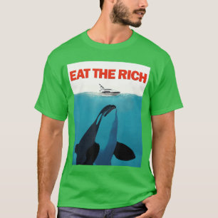 Eathe Rich Orca Pfoten Lustig Hilarisch Verrückt M T-Shirt
