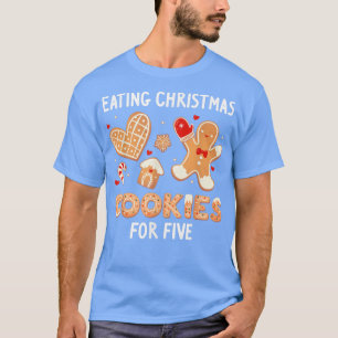 Eating Christmas Cookie five Pregnancy Announcemen T-Shirt