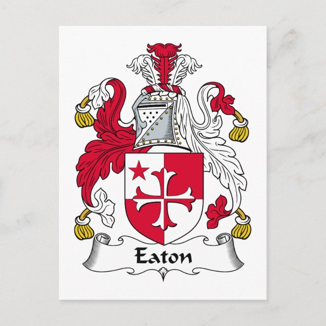 Eaton Familienwappen Postkarte (Vorderseite)