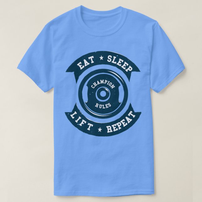EATSLEEPLIFTREPEATmeister-Regeln T-Shirt (Design vorne)