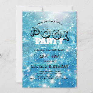 Eau Bleue Étincelante I Invitation à une Soirée Pi