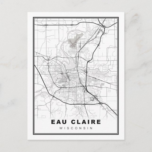 Eau Claire Karte (Vorderseite)