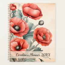 Eau-couleur Fleur sauvage Rouge Poppies été