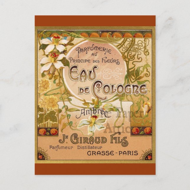 Eau De Cologne Ambree Postkarte (Vorderseite)