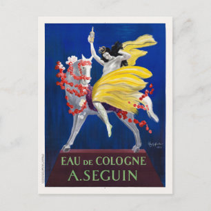 Eau de Cologne A'Seguin Art Deco Postkarte
