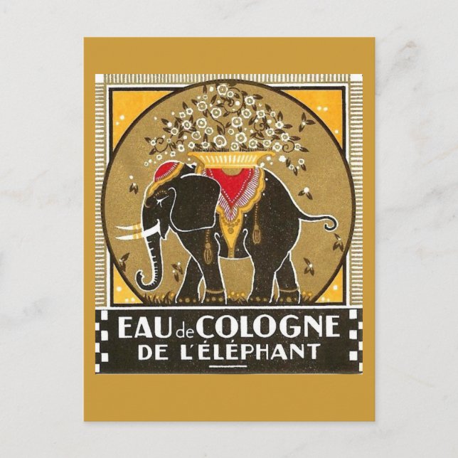 Eau de Köln de l'Elefant Postcard Postkarte (Vorderseite)