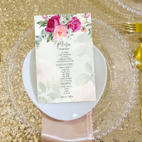 Eau de verdure eucalyptus magenta peonies menu ros