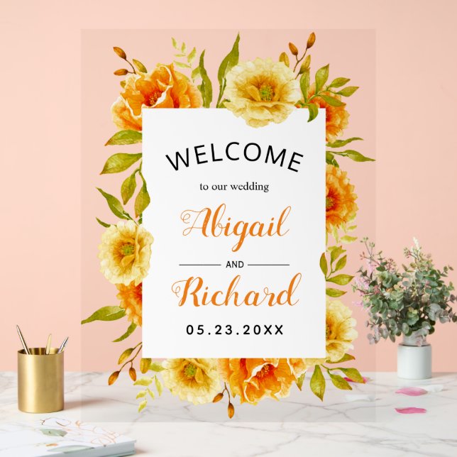 Eau orange fleurs florales mariage bienvenue (Mariage)