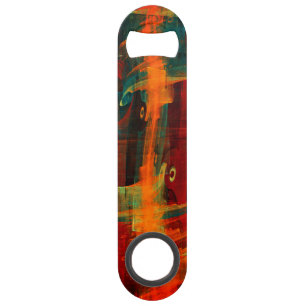 Eau Orange Rouge Bleu moderne Art Abstrait Motif