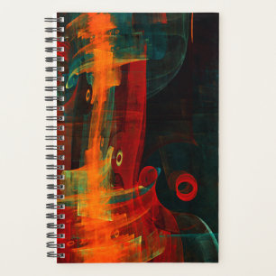 Eau Orange Rouge Bleu moderne Art Abstrait Motif