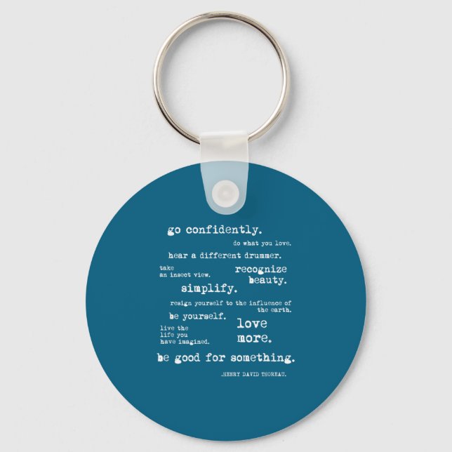 Eau Quote Motivational Insrational - Go Confidentl Schlüsselanhänger (Vorderseite)
