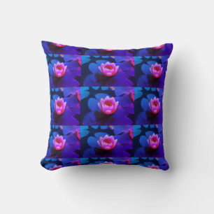 Eau Rose Lys Vert Plantes Coussin Jeu Oreiller