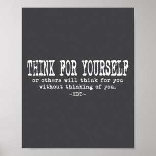 Eau Zitat Motivation Inspirierend - Denk Für Dich Poster