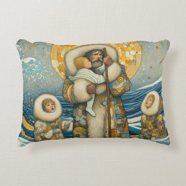 "Eaux froides, guide solide" Accent Coussin (Devant)